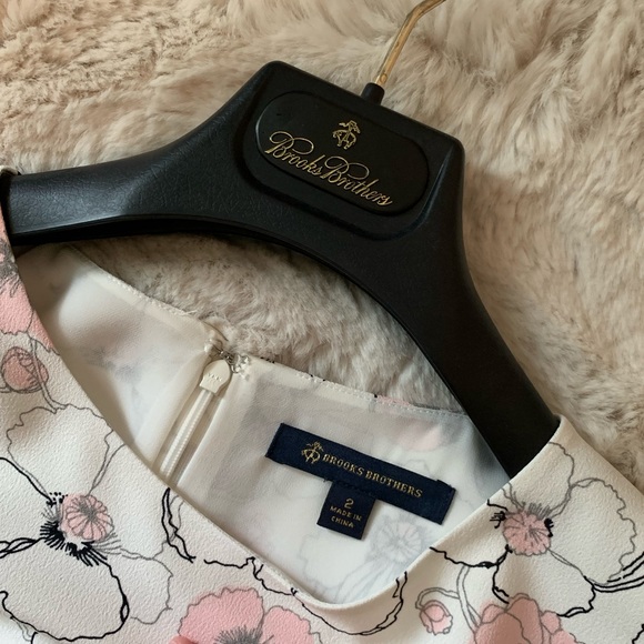 Brooks Brothers White and Pink Floral Midi - Picture 5 of 8